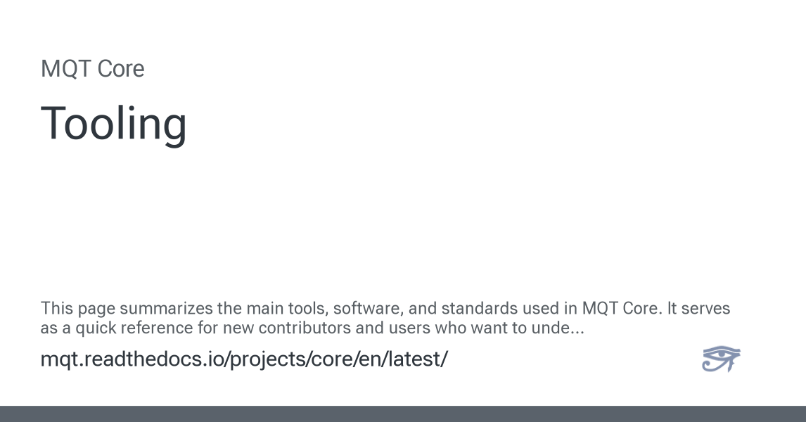Tooling - MQT Core 3.3.4.dev1267 documentation