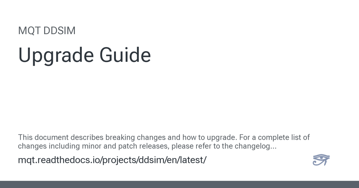 Upgrade Guide - MQT DDSIM 2.2.1.dev25 documentation