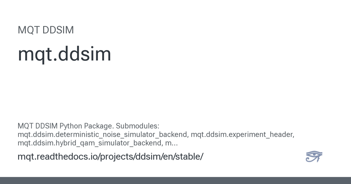 mqt.ddsim - MQT DDSIM 2.1.0 documentation
