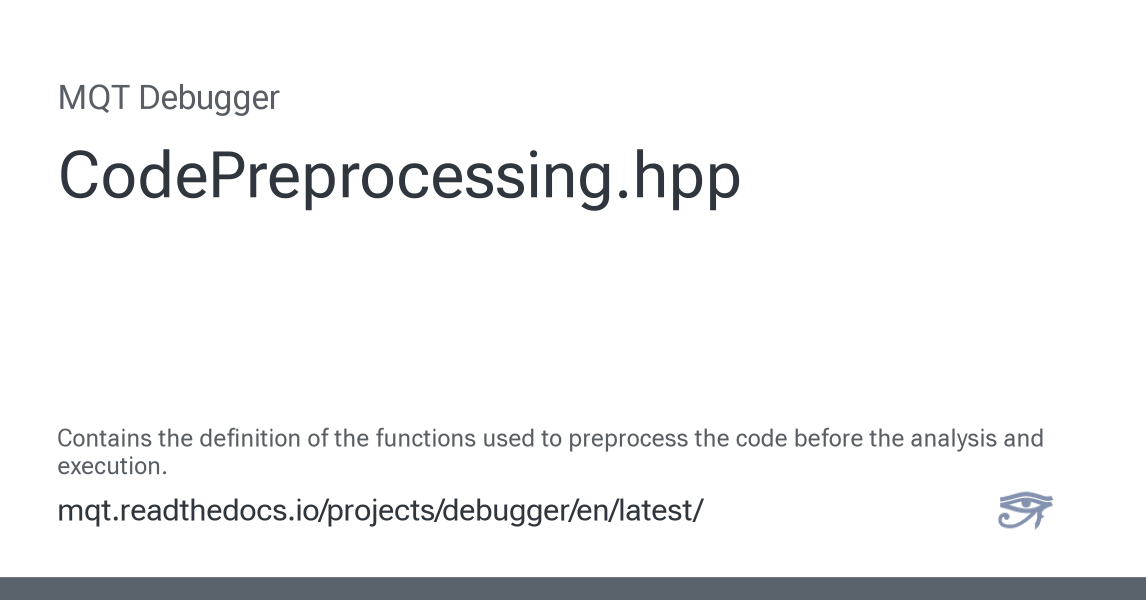 CodePreprocessing.hpp - MQT Debugger 1.2.1.dev172 documentation